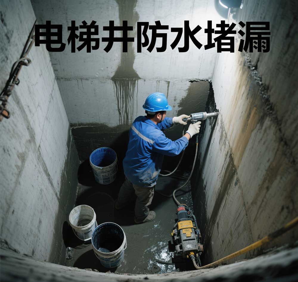 电梯井防水堵漏，滨江专业电梯井漏水维修公司